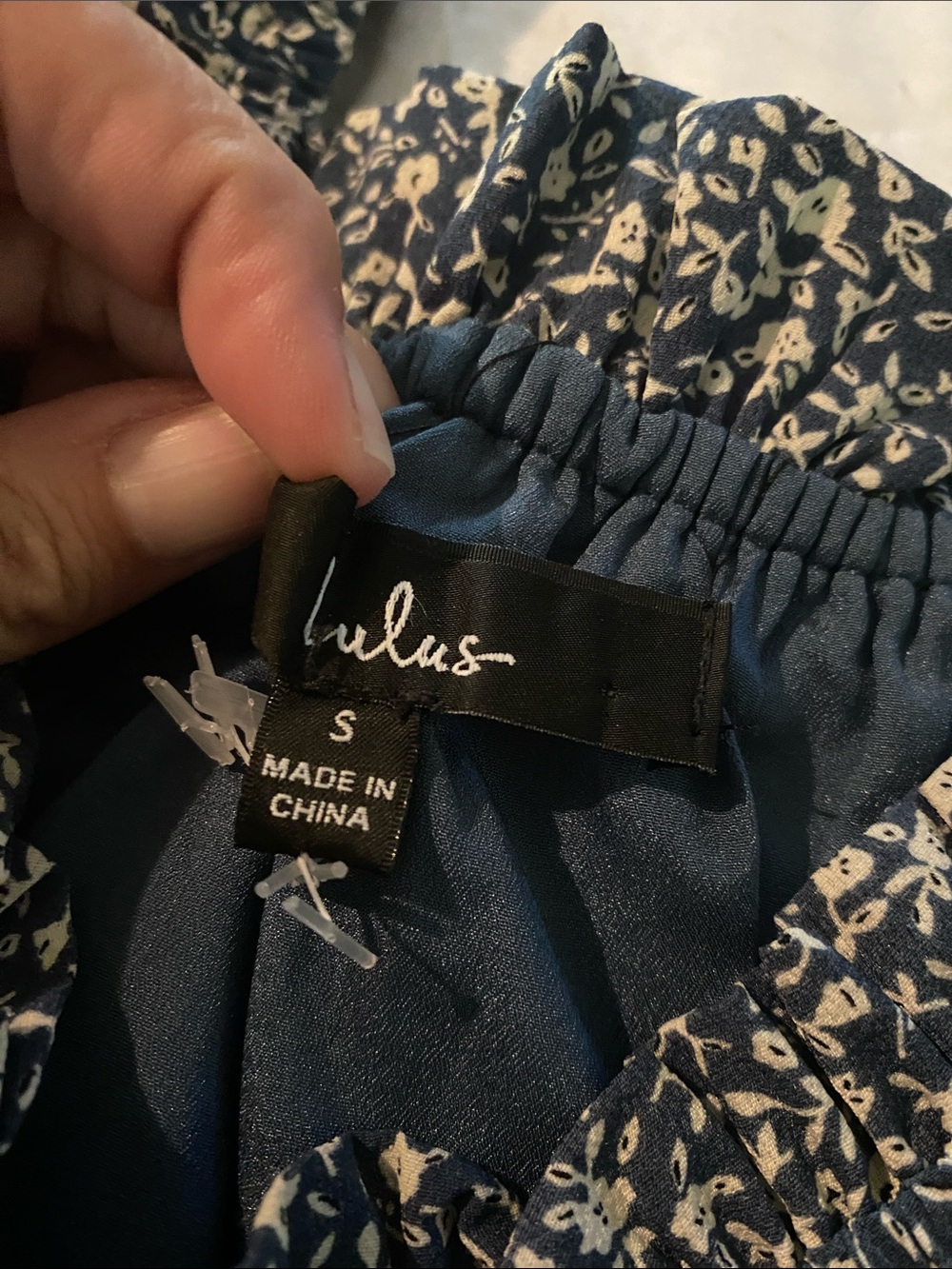 Lulus Reason to Be Dusty Floral Print Off-the-Shoulder Mini Dress size small - Picture 7 of 8